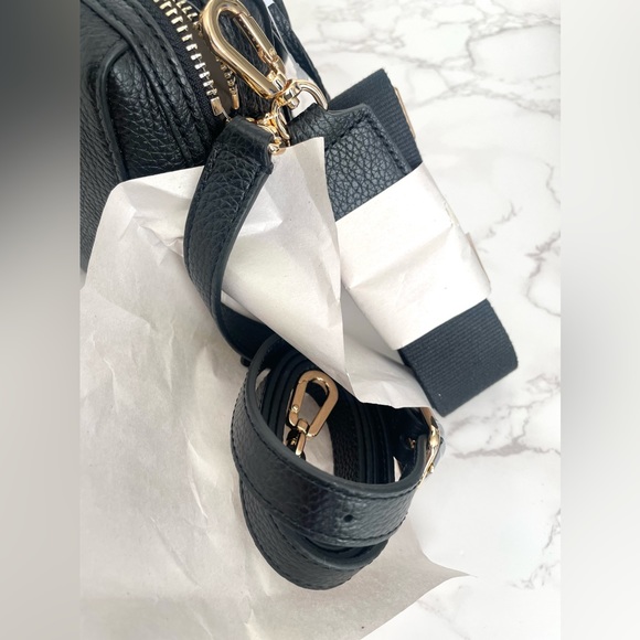 ❌SOLD❌ New Tory Burch Leather Thea Mini Web Satchel Black - Picture 7 of 9